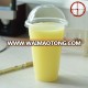 9oz clear printed square disposable drink cup for yogurt