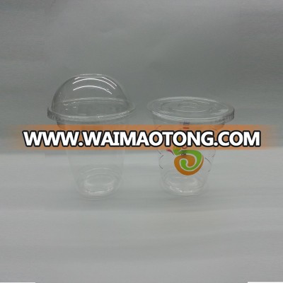 12/14/16/20oz plastic cold drink cup with flat and dome lid